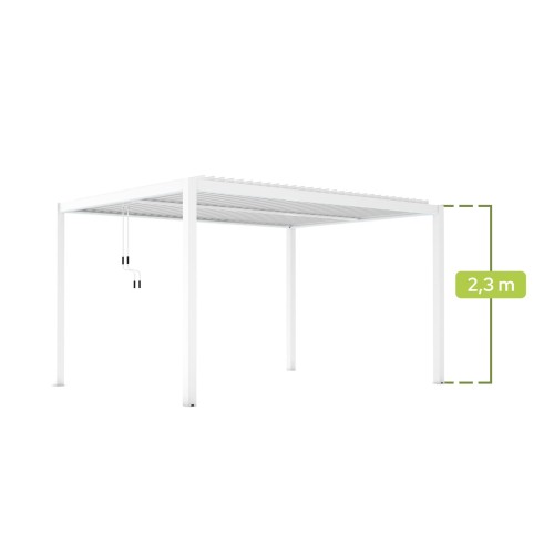 Pergola ogrodowa 4x4 luxe biała - majowo.pl
