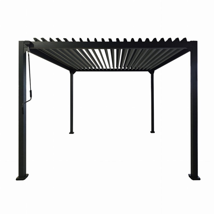 PERGOLA OGRODOWA 3X4X2.3M ALUMINIOWA ZE STALOWYM DACHEM