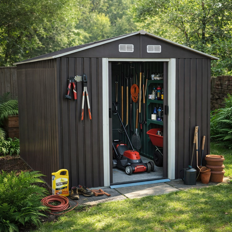 duży domek narzędziowy