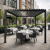 PERGOLA OGRODOWA 3X4X2.3M ALUMINIOWA ZE STALOWYM DACHEM