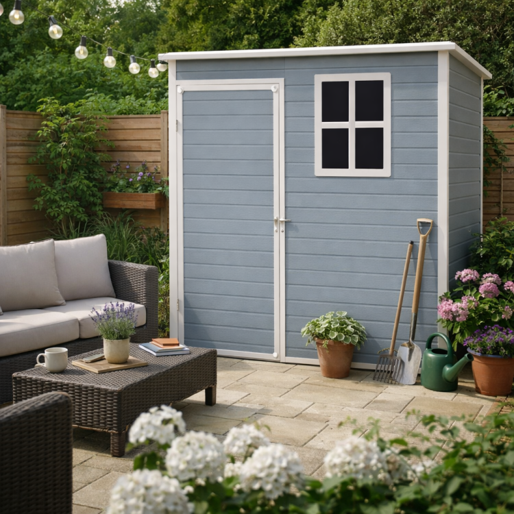 Domek narzędziowy schowek na akcesoria.