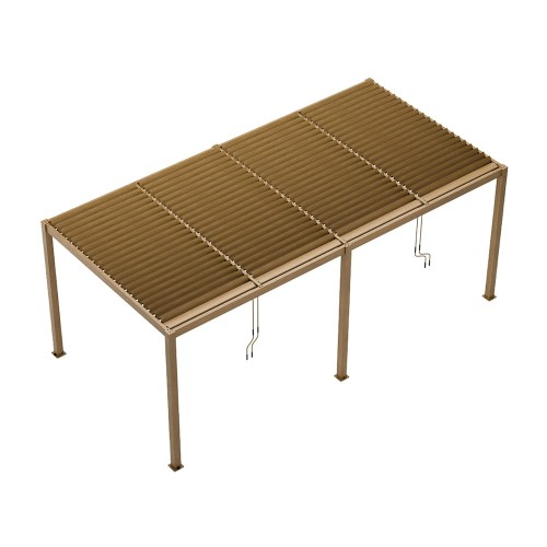 Pergola ogrodowa luxe w kolorze drewna | majowo.pl