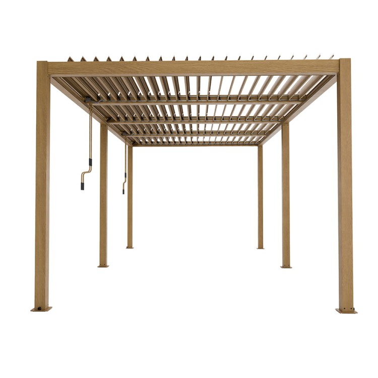 Pergola ogrodowa luxe w kolorze drewna | majowo.pl.jpg