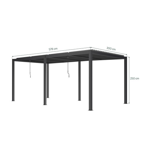 Pergola ogrodowa luxe - 6x3m - majowo.pl