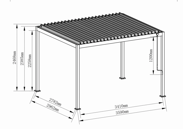 Pergola ogrodowa origin 3x3.6m - majowo.pl