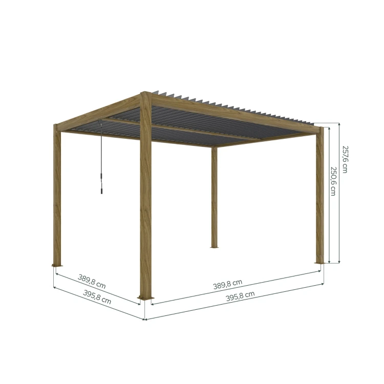pergola ogrodowa drewniana 4x4x2,5m wysokości - majowo.pl