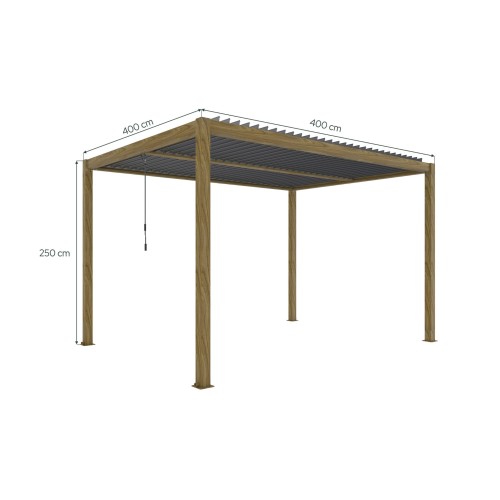 pergola ogrodowa drewniana 4x4x2,5m wysokości - majowo.pl