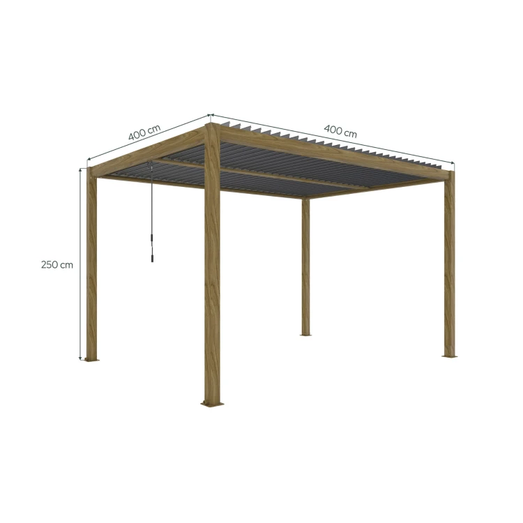 pergola ogrodowa drewniana 4x4x2,5m wysokości - majowo.pl