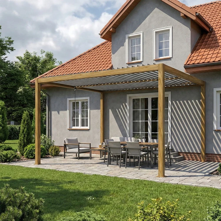 pergola ogrodowa drewniana 4x4x2,5m wysokości - majowo.pl