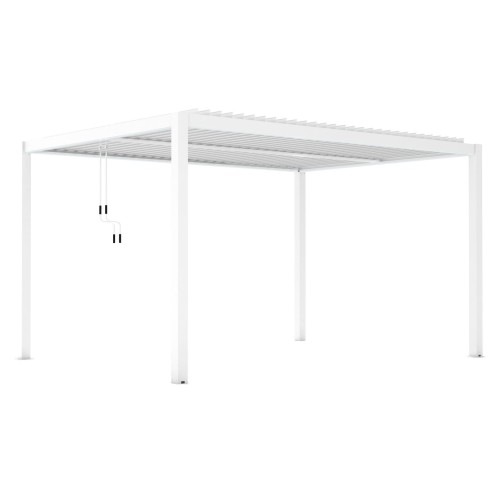 Pergola w kolorze białym, aluminiowa tarasowa 3x4 - majowo.pl