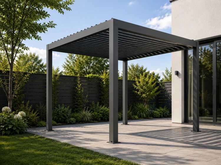 PERGOLA OGRODOWA 3X4X2.3M ALUMINIOWA ZE STALOWYM DACHEM