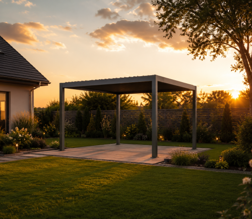 Aluminiowa pergola ogrodowa.