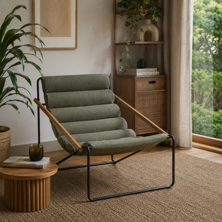 Fotel ogrodowy w designerskim stylu.