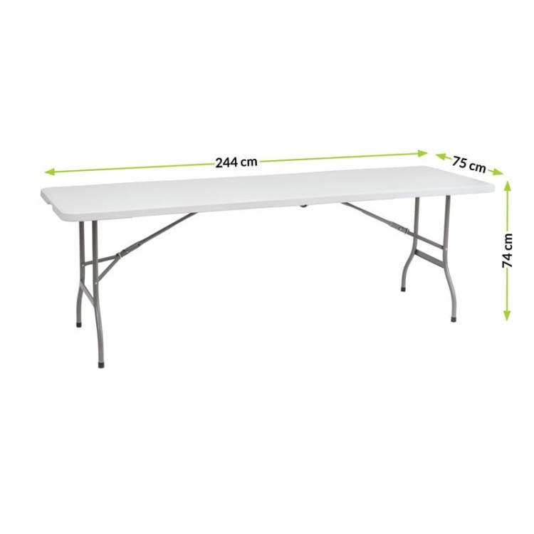 Stół cateringowy biały.