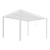 Pergola ogrodowa luxe 3x4 - biała - majowo.pl