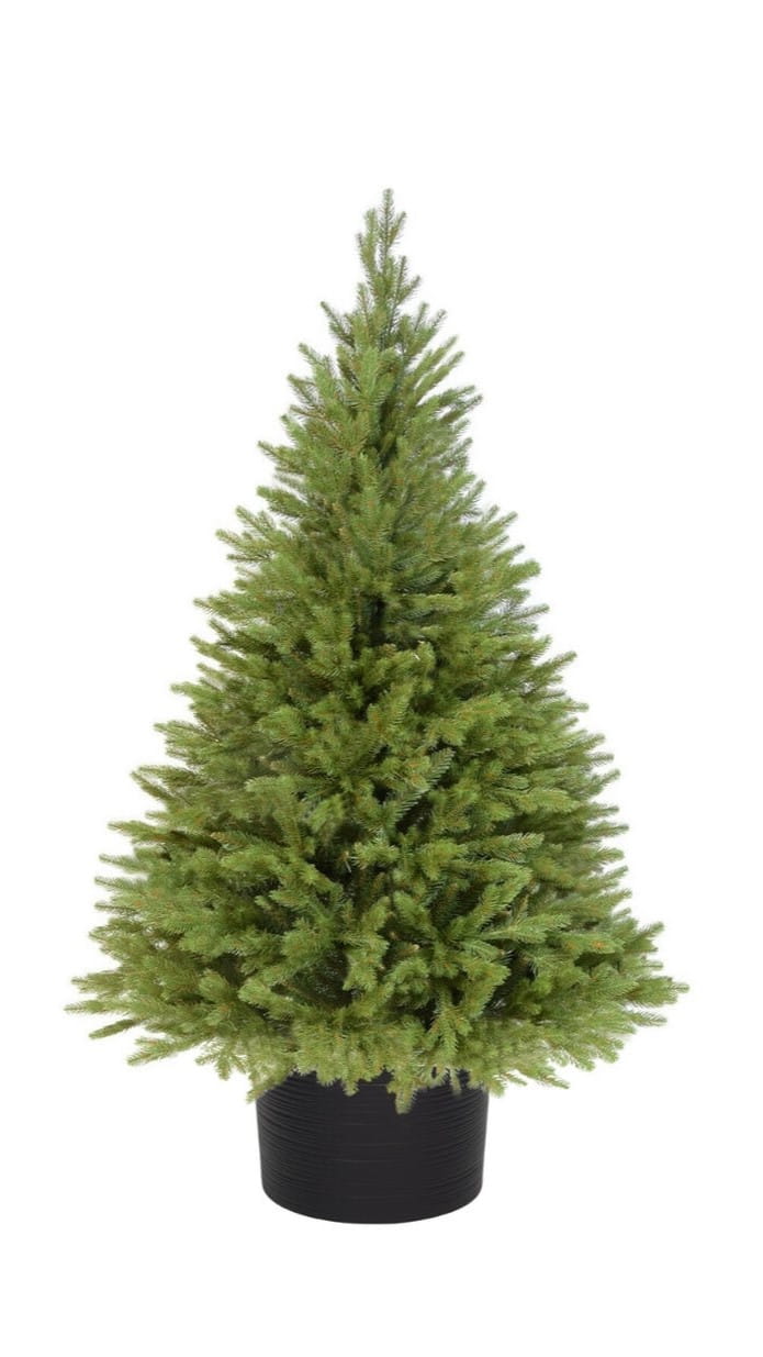 CHOINKA SZTUCZNA W DONICZCE OKRĄGŁEJ ŚWIERK KAUKASKI 160 CM