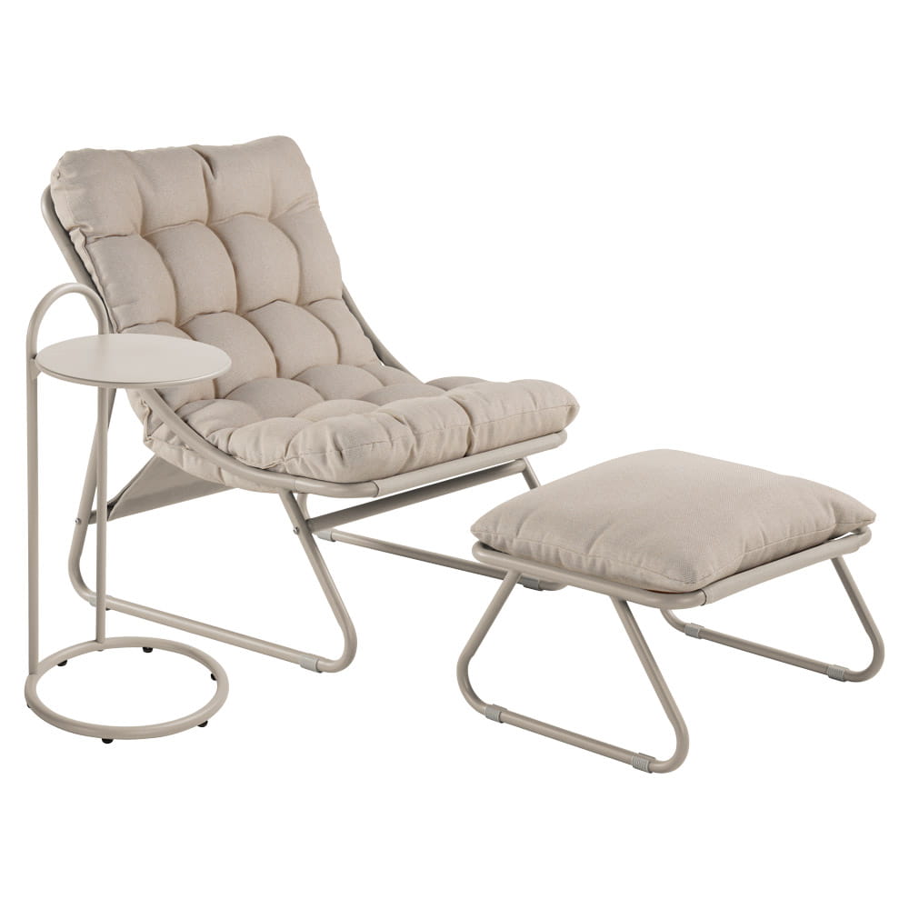 Fotel ogrodowy z podnóżkiem