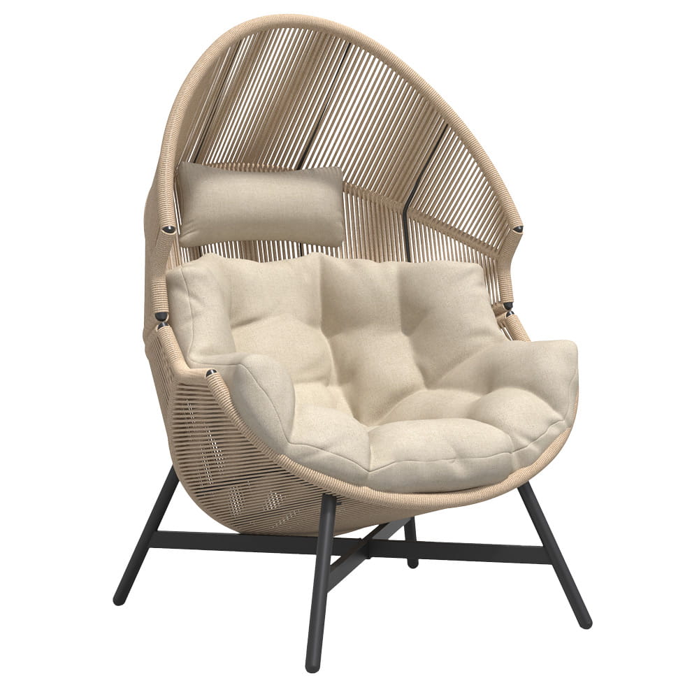 FOTEL OGRODOWY HOLA KOKON BEŻOWY