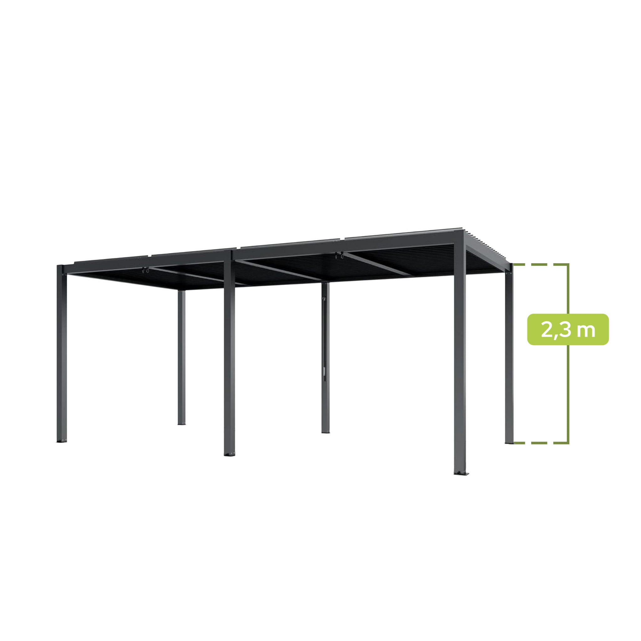 PERGOLA OGRODOWA LUXE 5.8x3M ALUMINIOWA Z OŚWIETLENIEM LED ANTRACYT