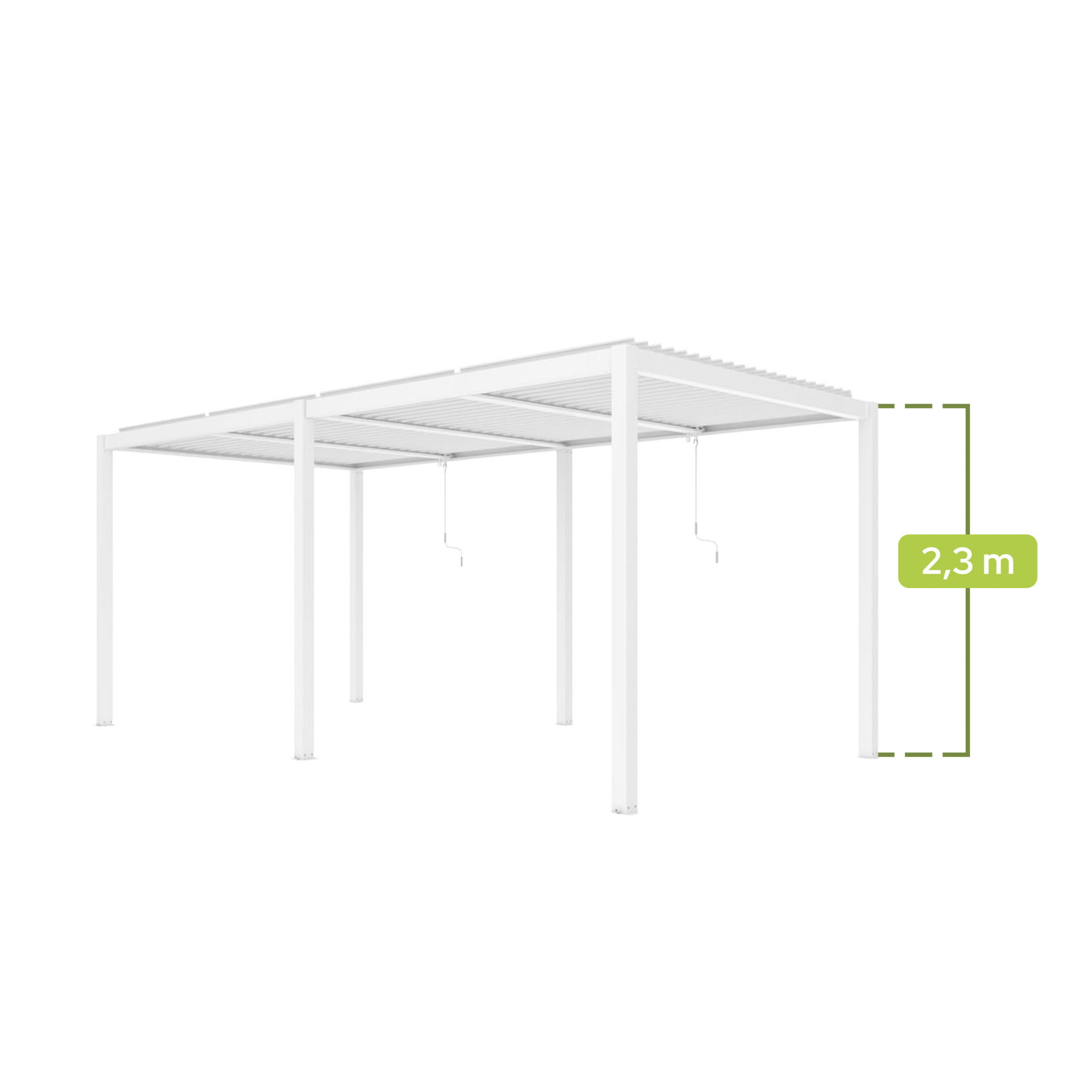 PERGOLA OGRODOWA LUXE 5.8x4M ALUMINIOWA Z MANUALNYM OTWIERANIEM DACHU BIAŁA