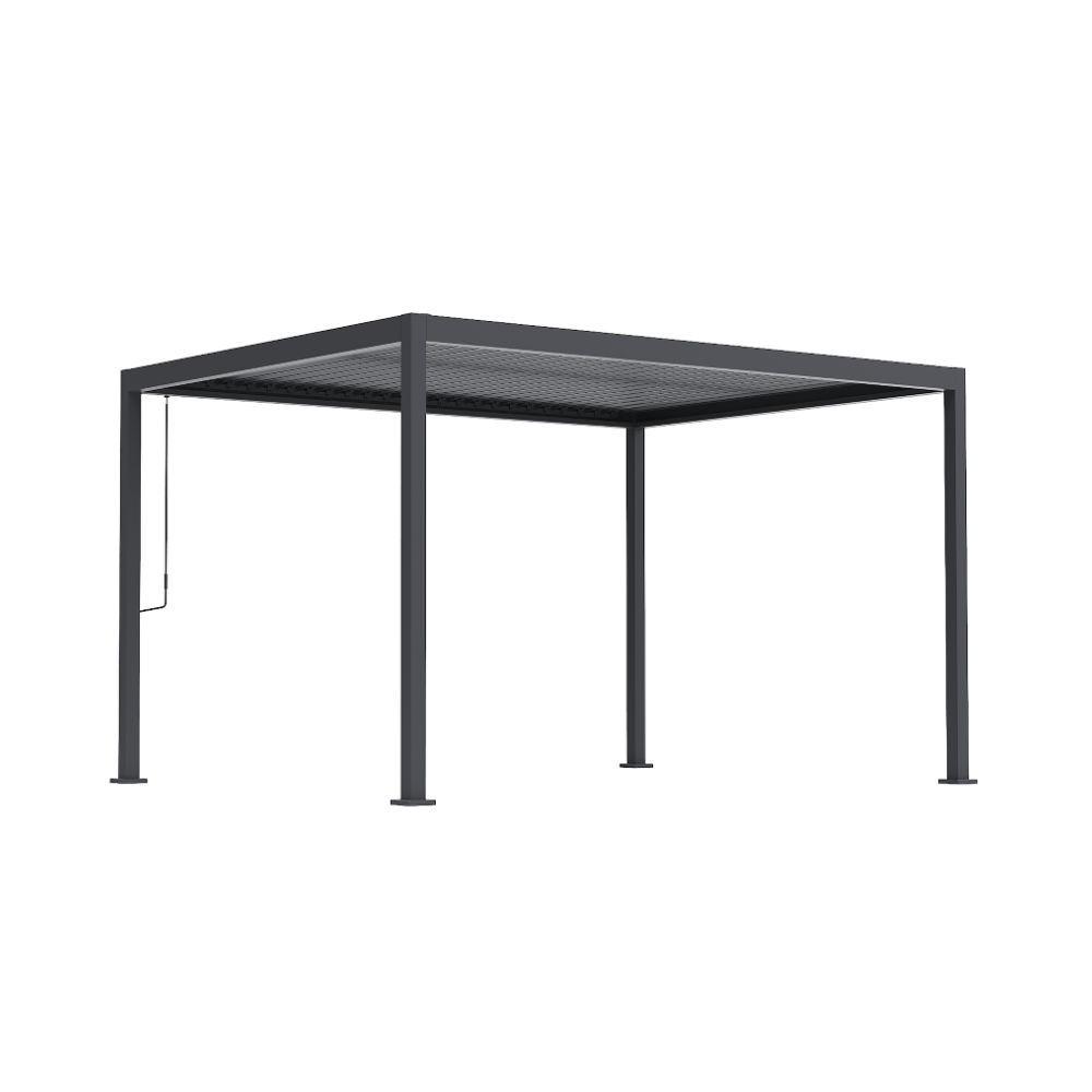 PERGOLA OGRODOWA MANUALNA ANTRACYTOWA 3x4m ORIGIN