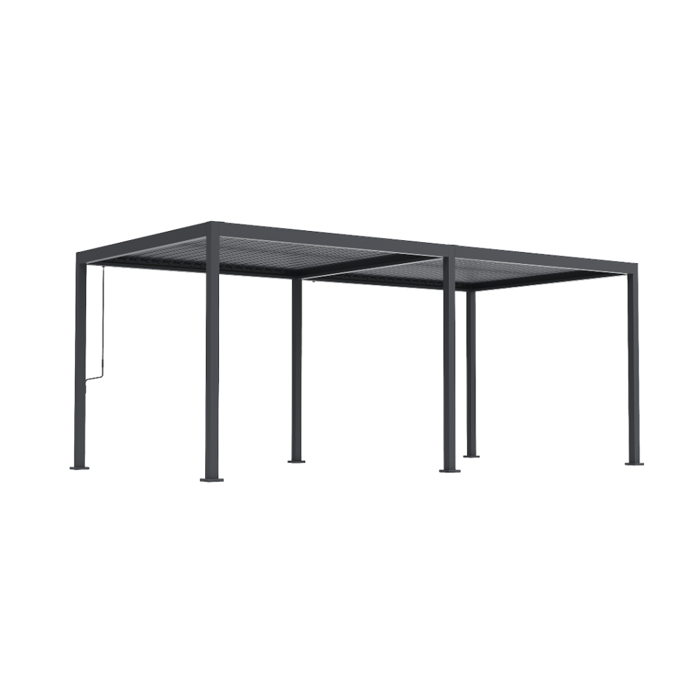 PERGOLA OGRODOWA MANUALNA ANTRACYTOWA 3x6m ORIGIN