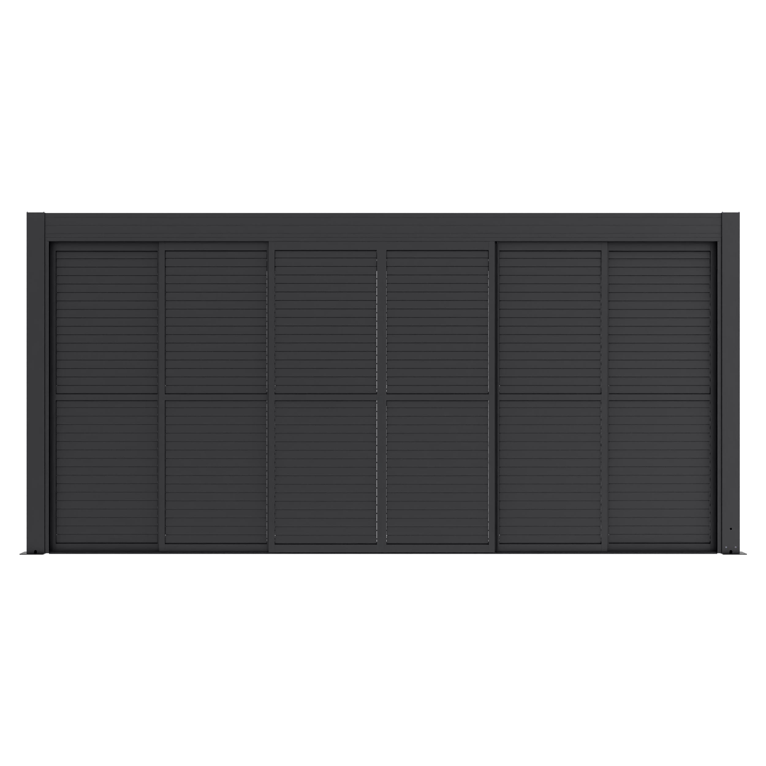 ŚCIANA ŻALUZJOWA PRZESUWNA ELITE 6 M (552X258 CM) ANTRACYT